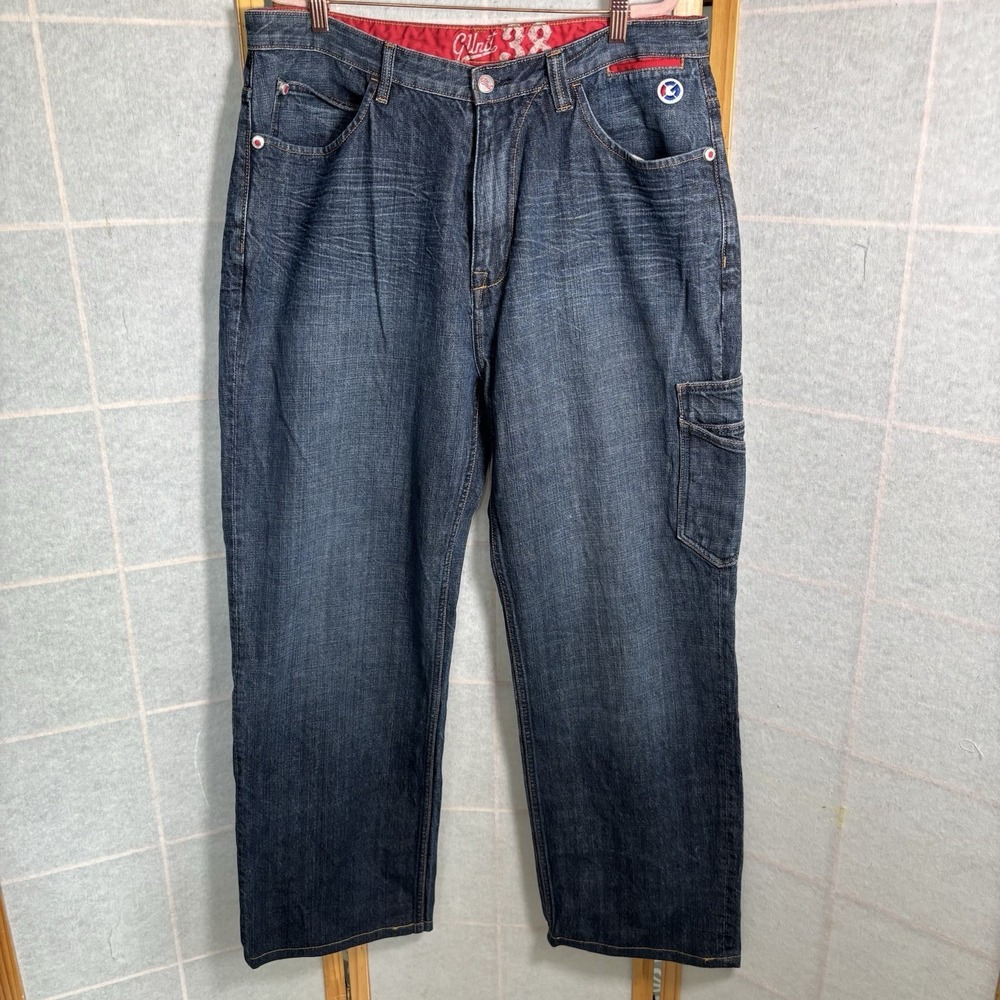 Vintage Y2K G-Unit Jeans Baggy 36 / 32  Hip Hop Loose Club Dark Wash 5 Pocket